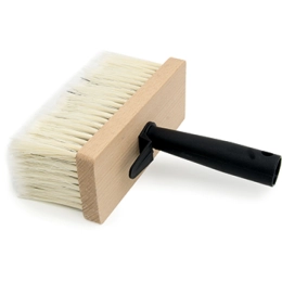 Haushaltsbürste, Kunstborsten, Holzkörper, natur
